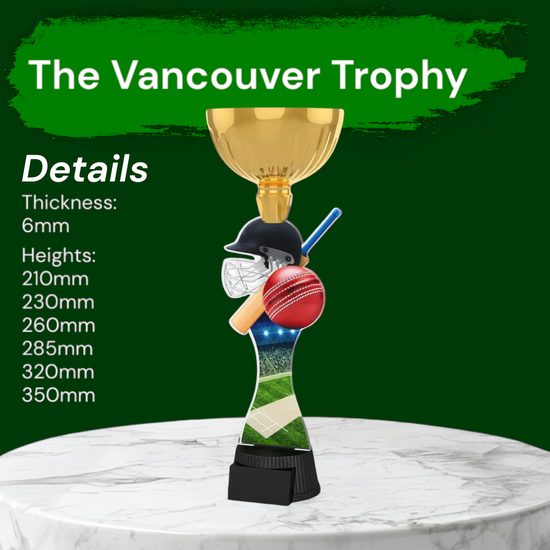 Vancouver Cricket Helmet Gold Cup Trophy