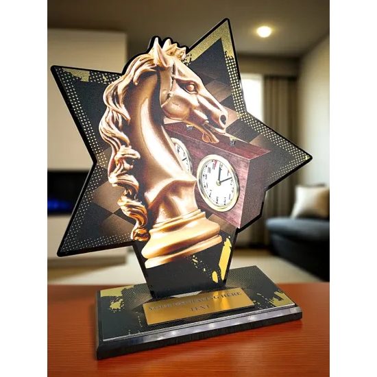 Liano Metal & Acrylic Star Chess Trophy