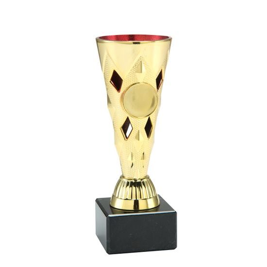 Keswick Gold and Red Diamonds Contemporary Cup