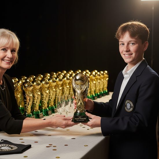 Golden Legacy Heavyweight Football Trophy