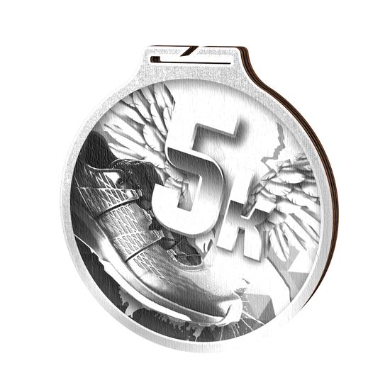 Habitat Classic 5k Run Silver Eco Friendly Wooden Medal