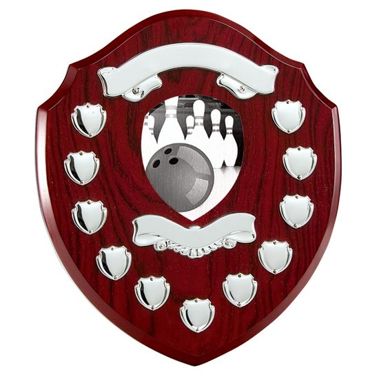 Northumbria Tenpin Bowling Rosewood Wooden 11 Year Annual Shield