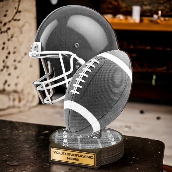 Grove Classic American Football Real Wood Trophy