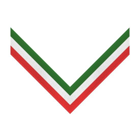 Green, White & Red 3 Stripe Clip on Medal Ribbon