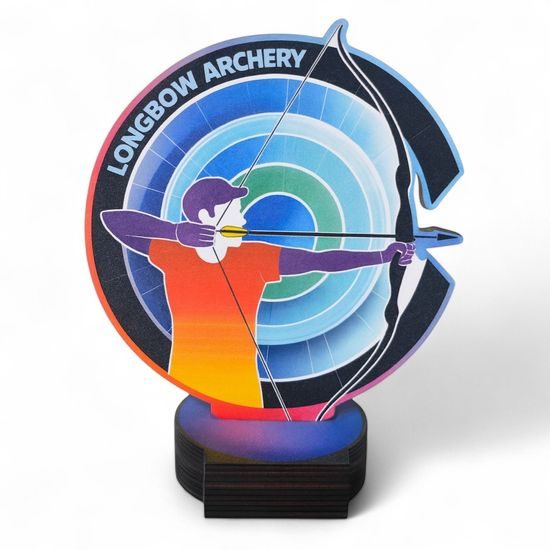 Grove Longbow Archery Wooden Trophy