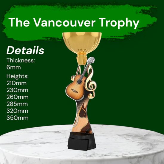 Vancouver Acoustic Guitar Gold Cup Trophy