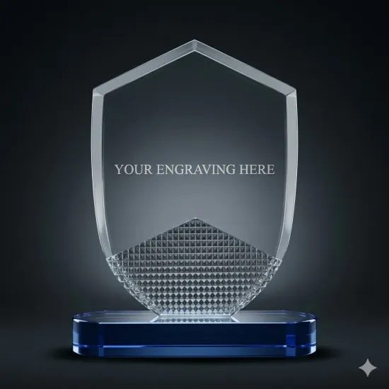 Victory Peak Engraved Glass Award