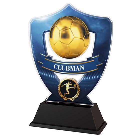 Blue Clubman Football Shield Trophy