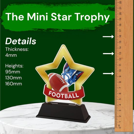 Mini Star Mini American Football Trophy