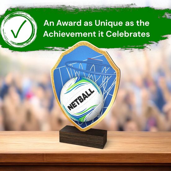 Arden Netball Real Wood Shield Trophy