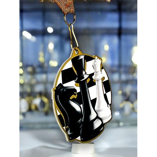 Aurum Chess Stainless Steel Medal