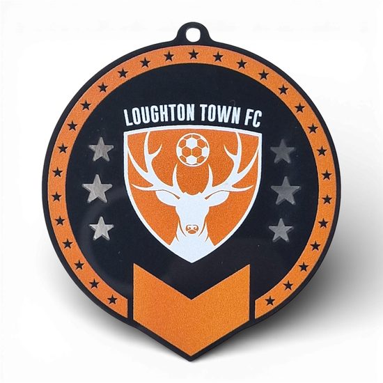 Custom Made Black Acrylic Club Logo Superstars Medal