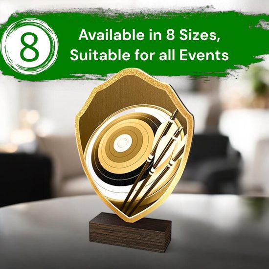Arden Classic Archery Real Wood Shield Trophy