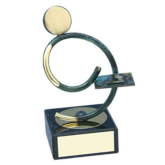 Bilbao Dominoes Player Handmade Metal Trophy