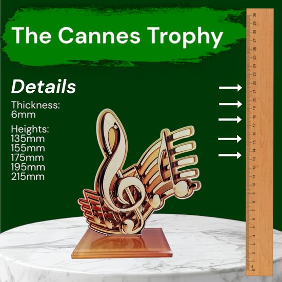 Cannes Music Note Trophy