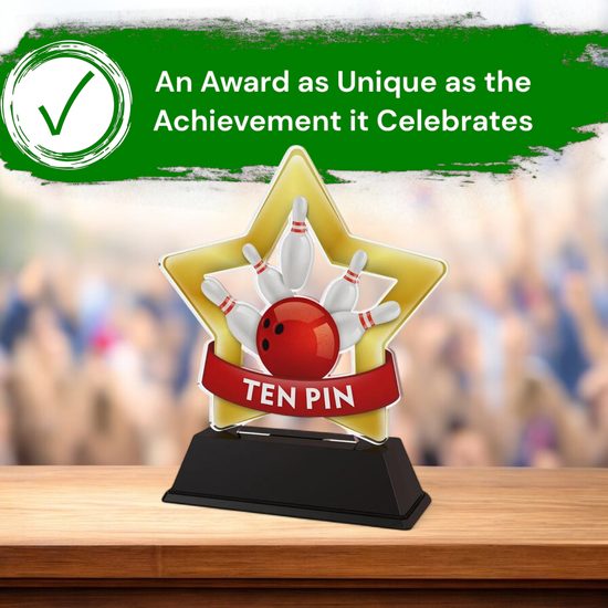 Mini Star Tenpin Bowling Trophy
