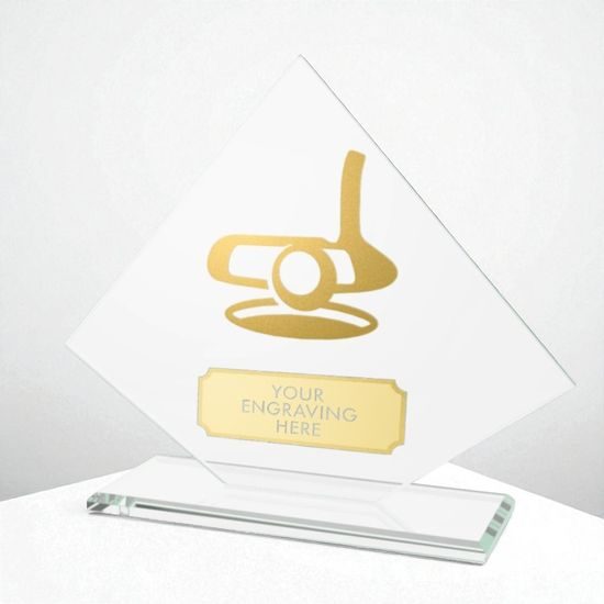 Vanguard Glass and Metal Fusion Golf Putter Trophy