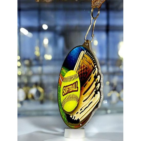 Aurum Softball Stainless Steel Medal