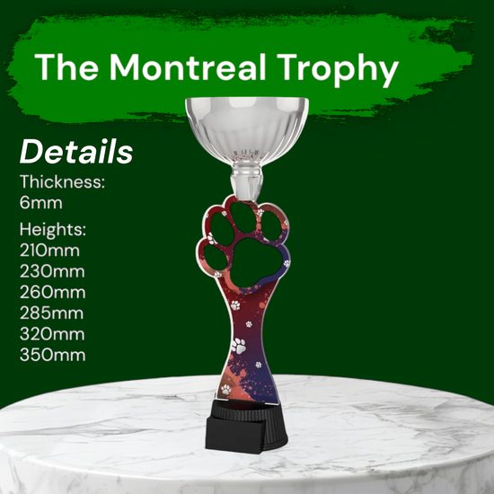 Montreal Dog Paw Silver Cup Trophy