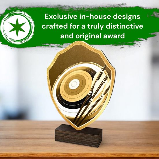 Arden Classic Archery Real Wood Shield Trophy