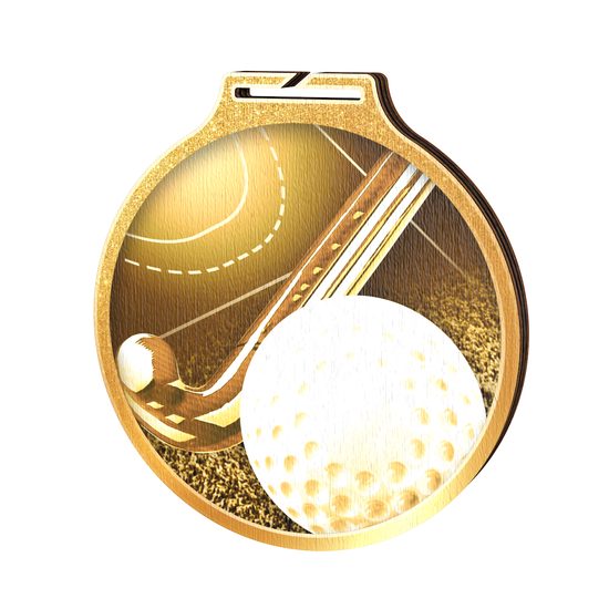 Habitat Classic Hockey Gold Eco Friendly Wooden Medal
