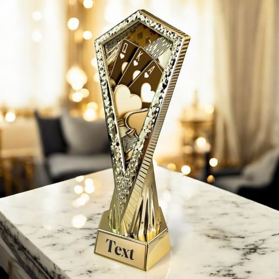 Apex Heavyweight Classic Poker Cards Trophy