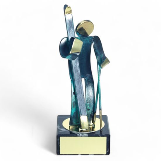 Toledo Skiing Handmade Metal Trophy