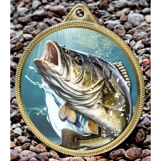 Carp Fishing Texture Print Gold Medal