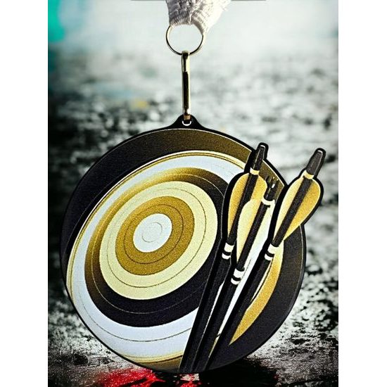 Rincon Classic Archery Black Acrylic Medal