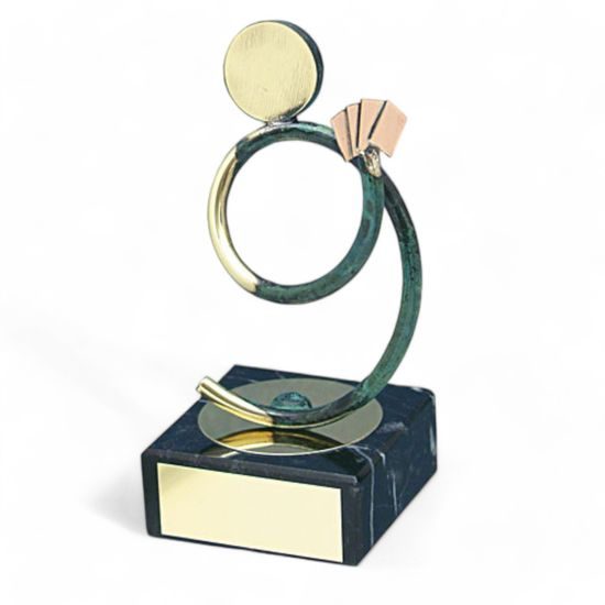 Bilbao Card Player Handmade Metal Trophy