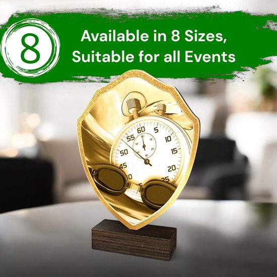 Arden Classic Swimming Real Wood Shield Trophy