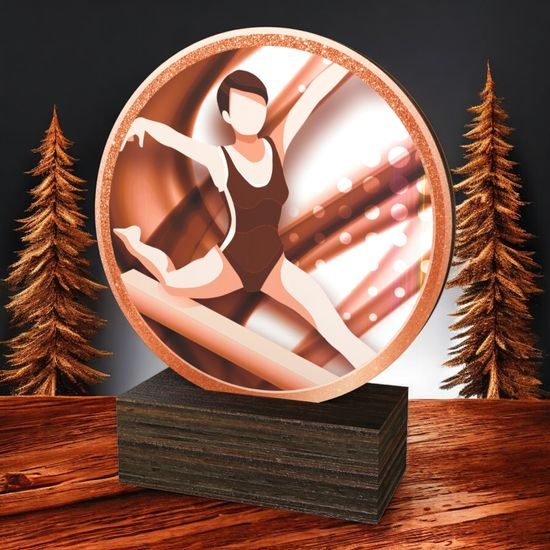 Holt Classic Female Gymnastics Wood Trophy