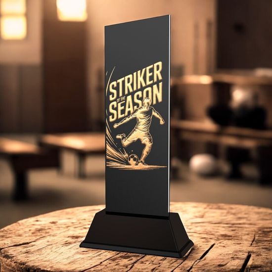 Shadowline Football Male Striker Trophy – Stainless Steel Award