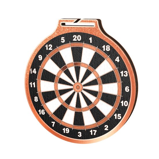 Habitat Classic Darts Bronze Eco Friendly Wooden Medal