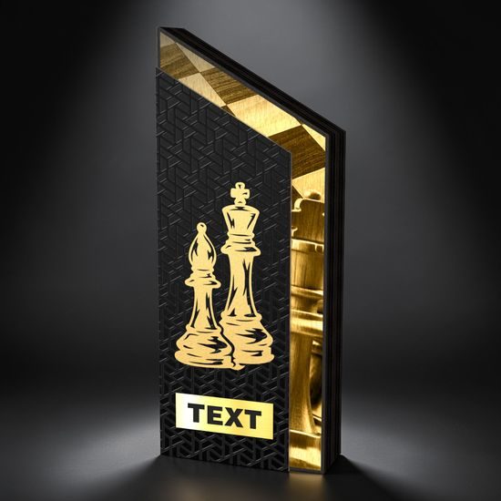 Spire Edge Metal & Wood Chess Trophy