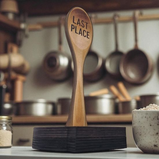 Grove Wooden Spoon Last Place Real Wood Trophy