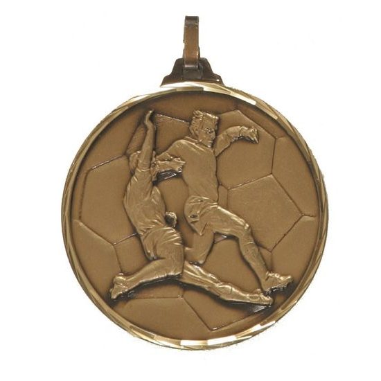 Diamond Edged Football Tackle Bronze Medal