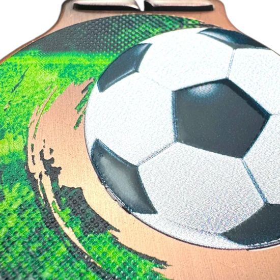 Vulcan Football Bronze Texture Print Medal