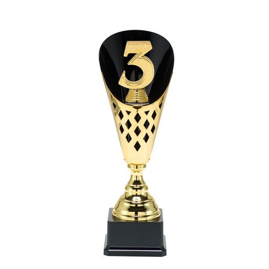 Number 3 Black & Gold 3D Contemporary Cup