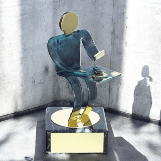 Toledo Dominoes Handmade Metal Trophy