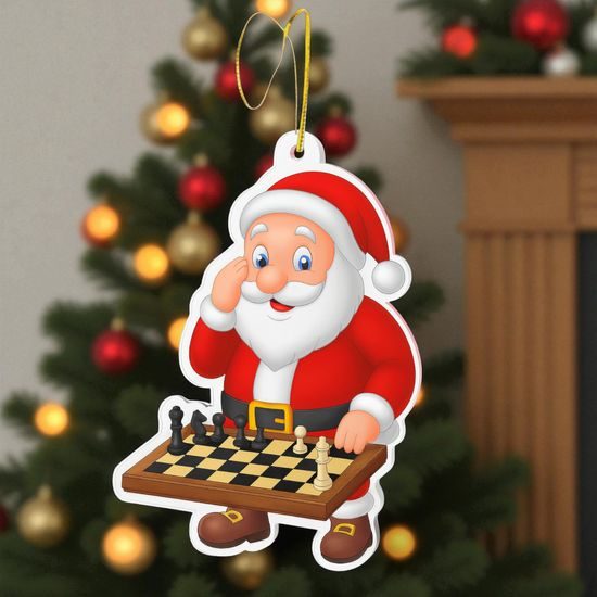 Jolly Santa Chess Christmas Bauble