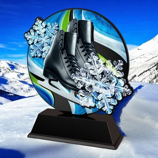 Avoriaz Black Ice Skates Trophy