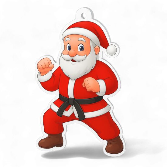 Jolly Father Christmas Karate Martial Arts Medal