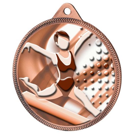 Gymnastics Girls Classic Texture 3D Print Bronze Medal