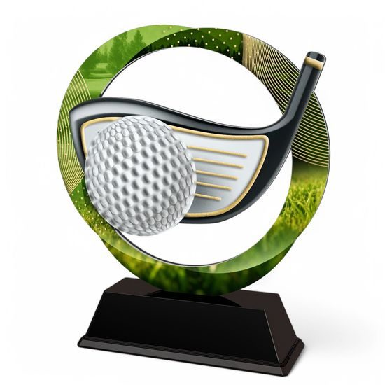 Onyx Stainless Steel Golf Driver Club Trophy