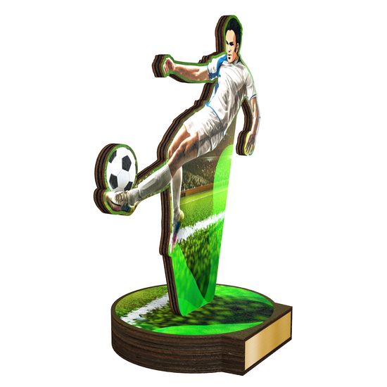 Grove Football Action Player Real Wood Trophy