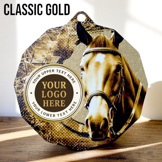 Dodeca Equestrian Stainless Steel Logo Insert Medal