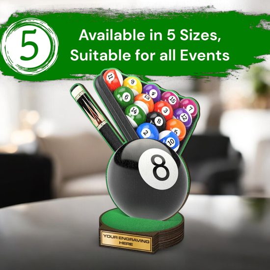 Grove Pool Real Wood Trophy