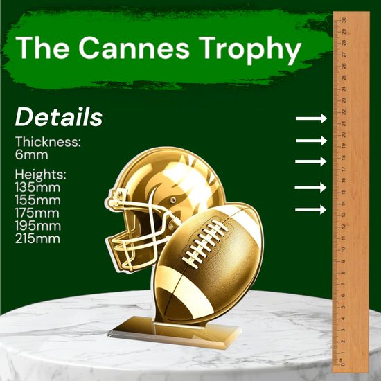 Cannes Classic American Football Helmet Trophy