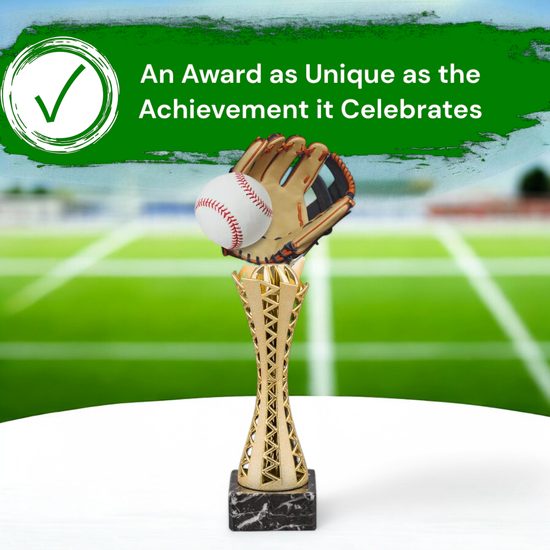 Genoa Baseball Glove and Ball Trophy